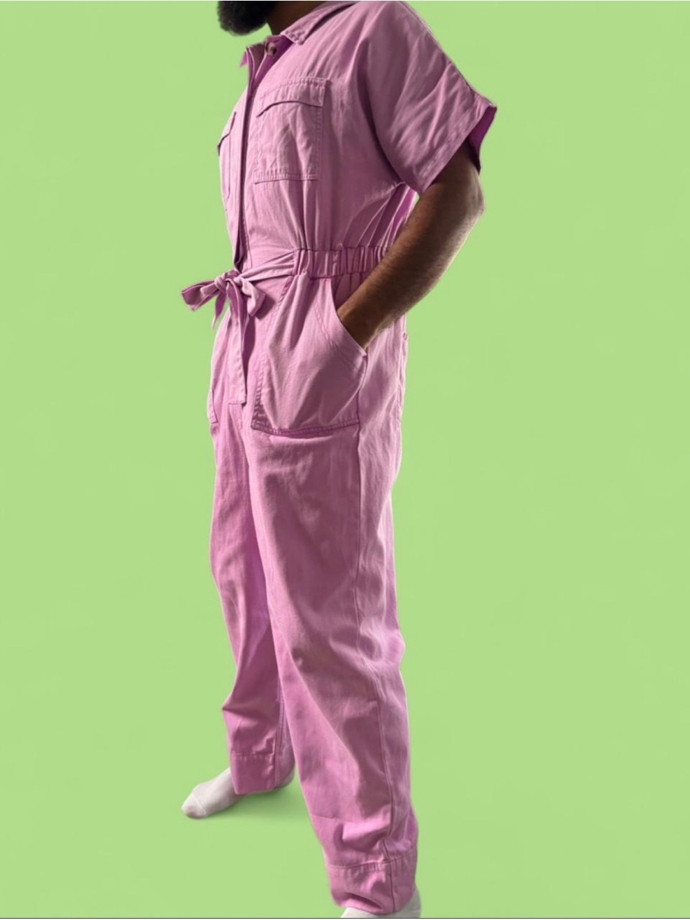 Utility Jumpsuit in Vibrant Lilac - Picture 5 of 8
